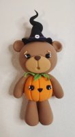 Adorable Clay Bear in Halloween Costume