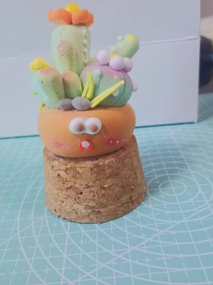 Adorable Clay Cactus - A Miniature Handmade Wonder