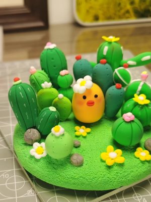 Charming Clay Cactus Garden - A Miniature Handmade Paradise