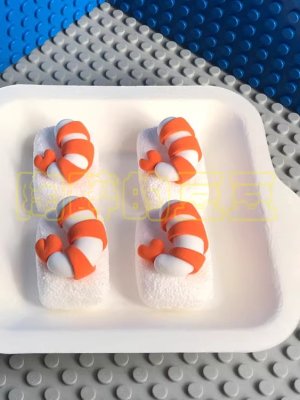 Charming Clay Sushi with Shrimp Design