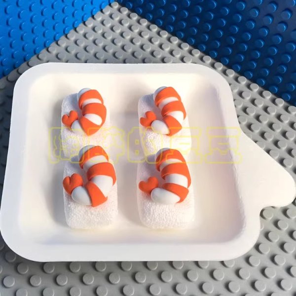 Charming Clay Sushi with Shrimp Design