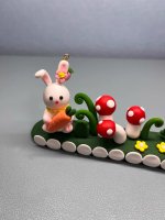 Adorable Clay Bunny Car Parking Sign - Handmade Craft