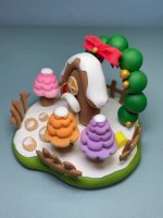 Charming Clay Christmas Winter Cottage - Handmade Decoration