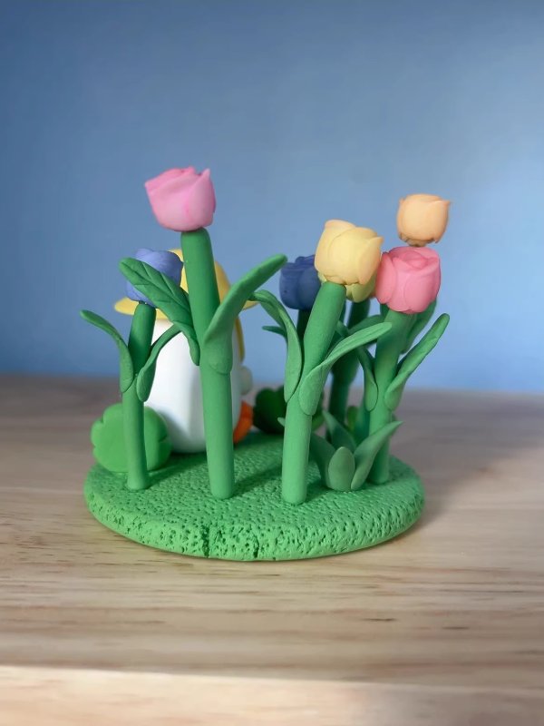 Adorable Clay Duck in the Wilderness - Handmade with Love