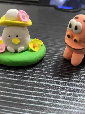 Charming Clay Duck and Patrick Star