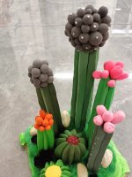 Colorful Clay Cactus - Handcrafted Desert Delight