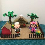 Colorful Clay Farm Scene with Figures