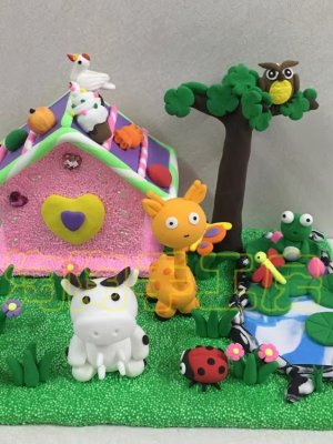 Colorful Clay Farmhouse with Animals