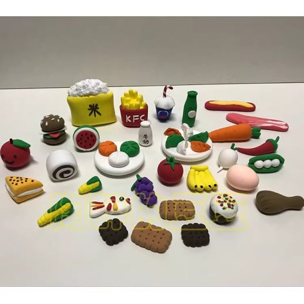 Colorful Clay Fast Food Miniatures