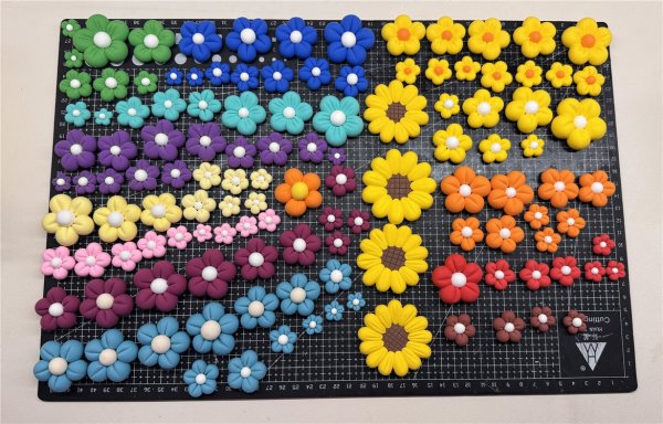 Colorful Clay Flower Assortment