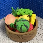 Colorful Clay Fruit Basket Arrangement