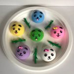 Colorful Clay Panda Balls with Bamboo