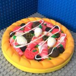 Colorful Clay Pizza with Toppings