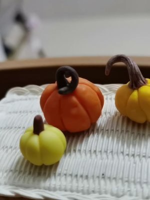 Colorful Clay Pumpkins