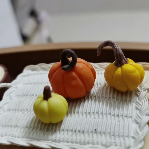 Colorful Clay Pumpkins