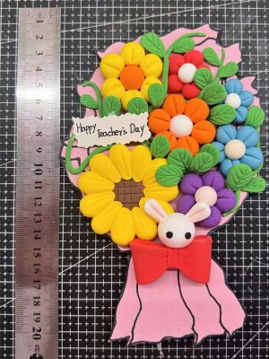 Colorful Clay Teacher's Day Bouquet