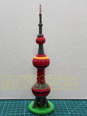 Colorful Clay Tower Sculpture