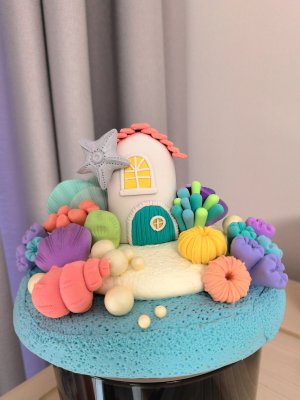 Colorful Clay Underwater House Scene