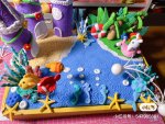 Colorful Clay Underwater Scene with Castles