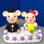 Cute Clay Mouse Wedding Figures