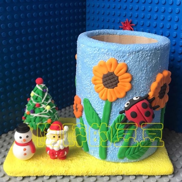 Decorative Clay Flower Pot with Characters