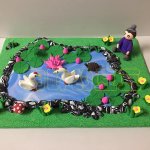 Delightful Clay Pond Scene with Ducks