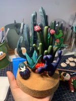 Exquisite Clay Cactus - A Handmade Botanical Beauty