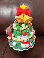 Festive Clay Christmas Tree Decoration