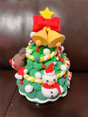 Festive Clay Christmas Tree Decoration