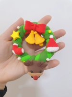 Festive Clay Wreath with Rudolph Design