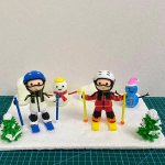 Fun Clay Skiers and Snowman Set