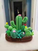 Handmade Clay Cactus - A Charming and Durable Decor