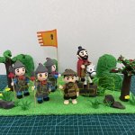 Historic Clay Figurines with Soldiers