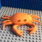 Playful Clay Crab Sculpture