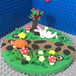 Whimsical Clay Garden Scene with Animals