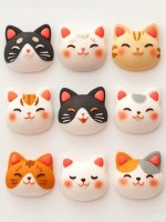 Cute Clay Cat Face Magnets