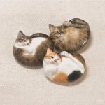 Cute Clay Cat Figurines Set