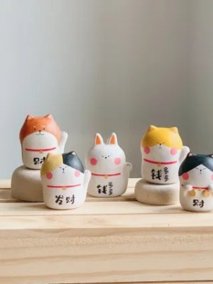 Playful Clay Animal Figurines Set