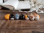 Playful Clay Cat Figurine Set