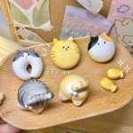 Adorable Clay Cat Figurines Set